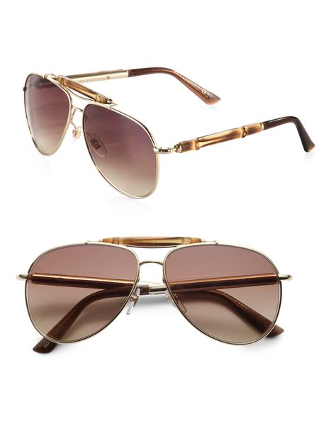 gucci bamboo glasses|gucci bamboo aviator sunglasses.